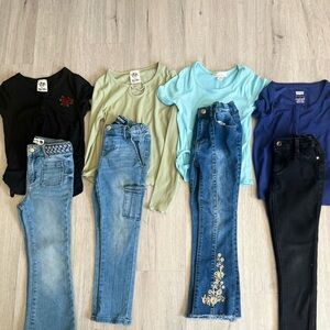 Assorted Tops and Jeans Set